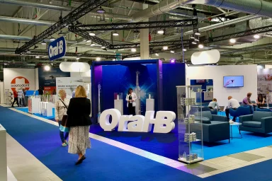 Custom modular exhibition stand built by Summit