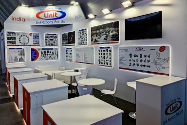 Compact exhibition booth for small trade fair