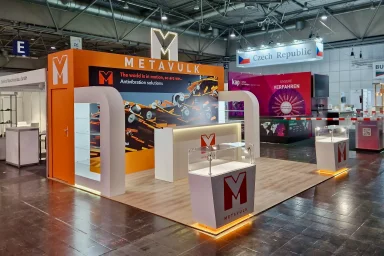 Custom stand built for manufacturing industry fair