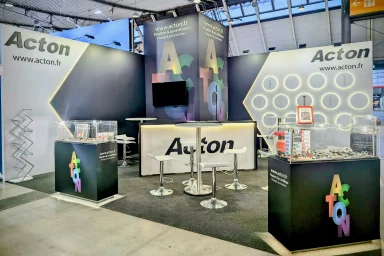 Stand construction for food and beverage trade show